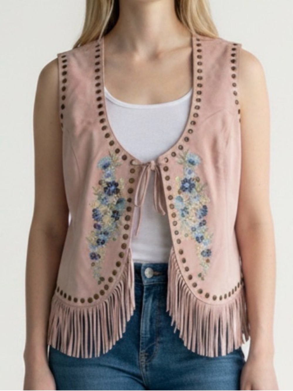 Saddle Ridge Vintage Collection Embroidered Fringe Vest